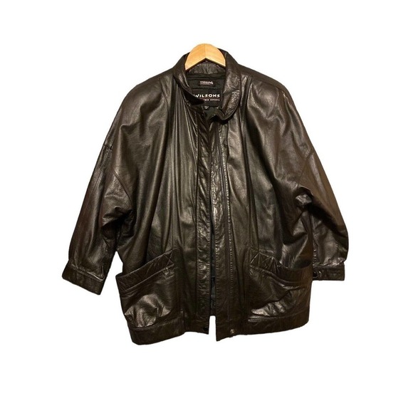 VTG Wilsons Leather Experts Thinsulate Ultra Leather Jacket womens Sz Medium - Picture 2 of 15